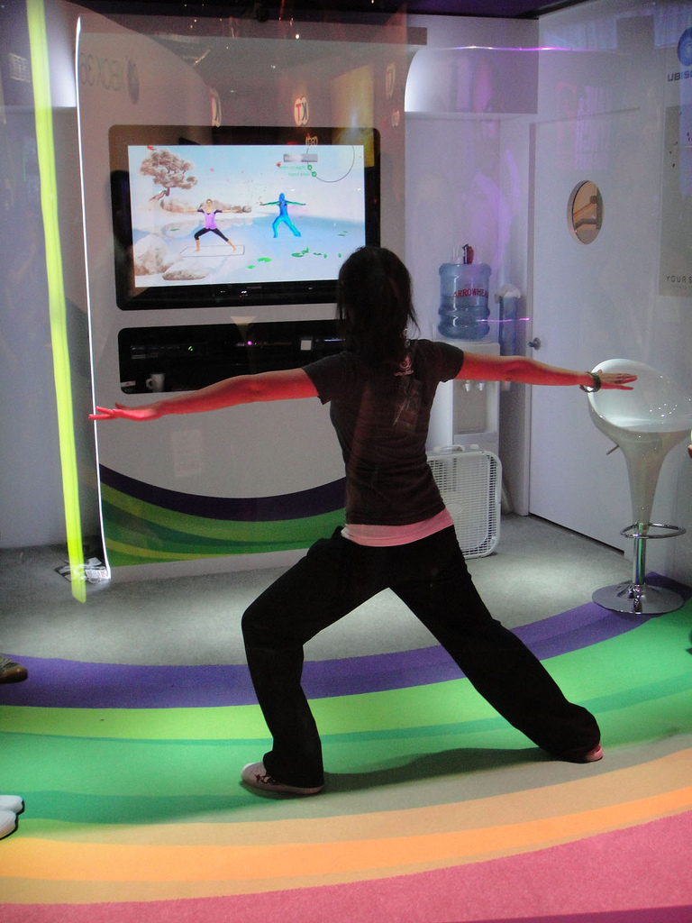Photo der Benützung eines Microsoft Kinects