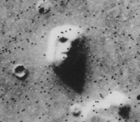 Bild vom Mars das wie ein Gesicht aussieht