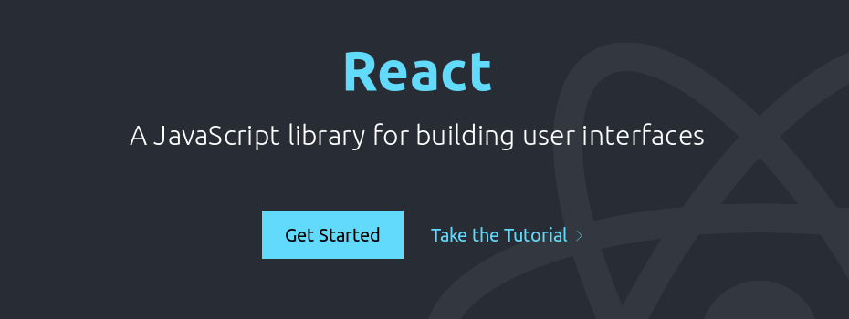 Screenshot of the react webpage